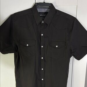 Outlander Black Casual Button Down Shirt for Men